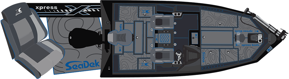 X Pro Bass Sample Dark Grey with Blue