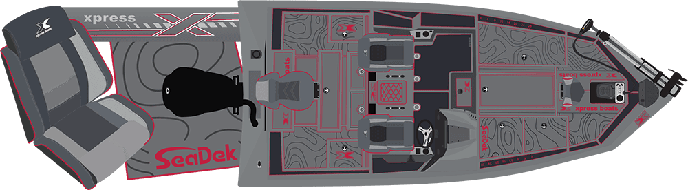 X Pro Bass Sample Dark Grey with Red